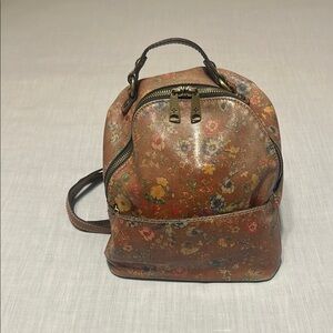 Patricia Nash Floral Brown Backpack with Wallet
